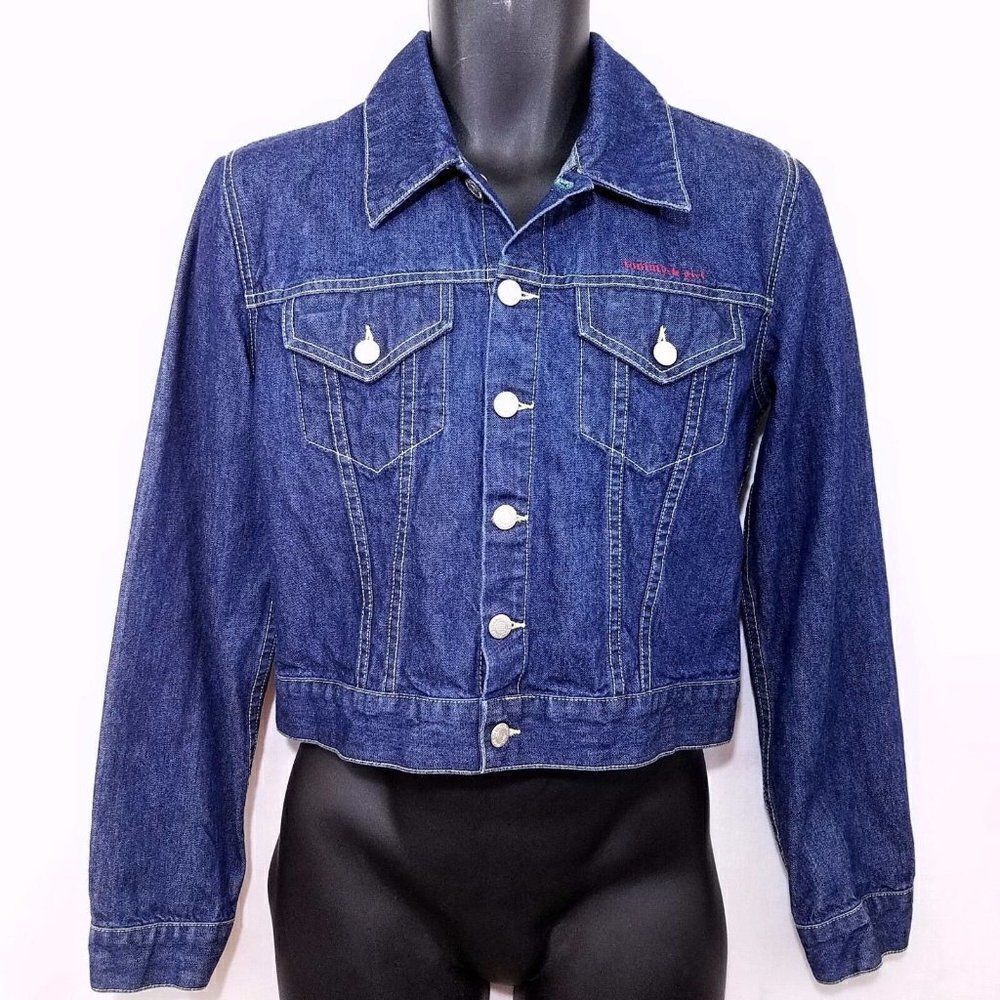Tommy Hilfiger Jeans Denim Trucker Jacket Vintage 90s Tommy Girl Womens Large
